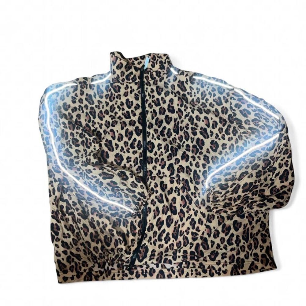 Fabletics Women's Lightweight Leopard Print Zip U… - image 1